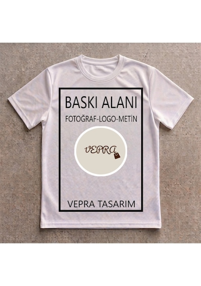 Kişiye Özel Fotoğraf Ve İsim Baskılı Tişört Sevgiliye Hediye Standart Kalıp Beyaz Polyester T-shirt