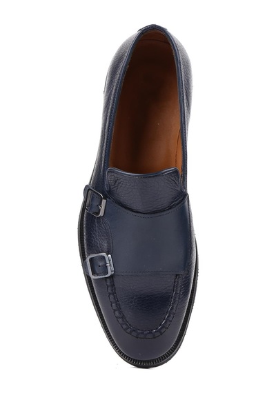 Shoetyle - Lacivert Deri Tokalı Erkek Klasik Ayakkabı 250-2750-864-lacivert