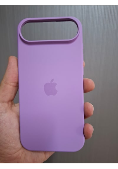 Apple Uyumlu iPhone 17 Air Logolu İçi Kadife Silikon Lansman Kılıf Lila