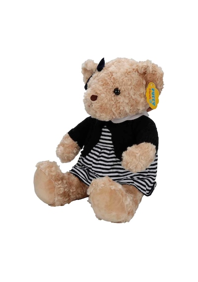 Sevimli Elbiseli Peluş Ayı 37 Cm Yumuşacık Hediye Ayıcık Çok Renkli
