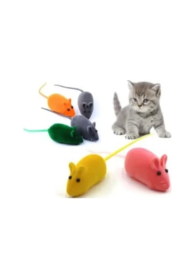 Büro Ev Evcil Hayvanı İçin 4adet Kedi Eğitim Oyun Fare Seti