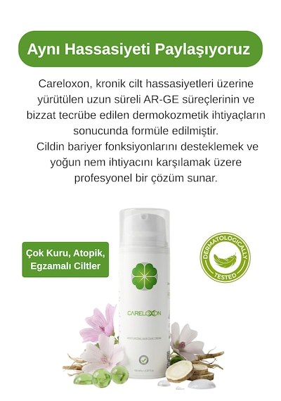 Careloxon Atopik ve Egzema Eğilimli Ciltler İçin Cilt Bakım Kremi 100 ML