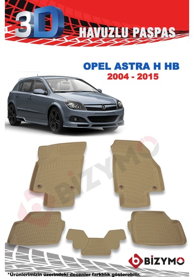 Opel Astra H Hb 2004-2015 3D Bej Paspas Takımı Bizymo