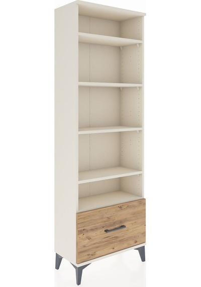 Arges Dolap 5 Raflı Tek Çekmeceli 60x30x182 Aytaşı-çam Aytaşı