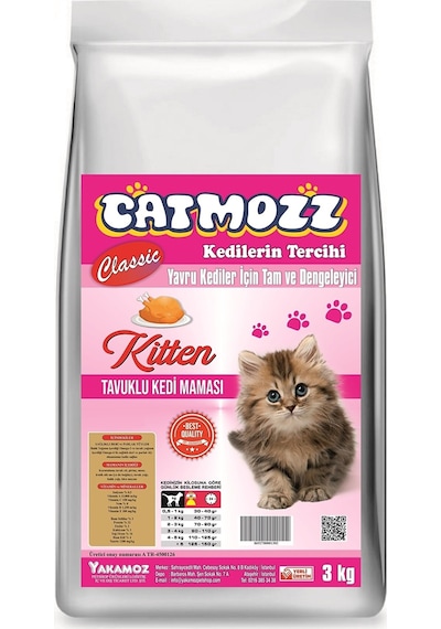Catmozz Classic Tavuklu Yavru Kedi Maması 3 KG