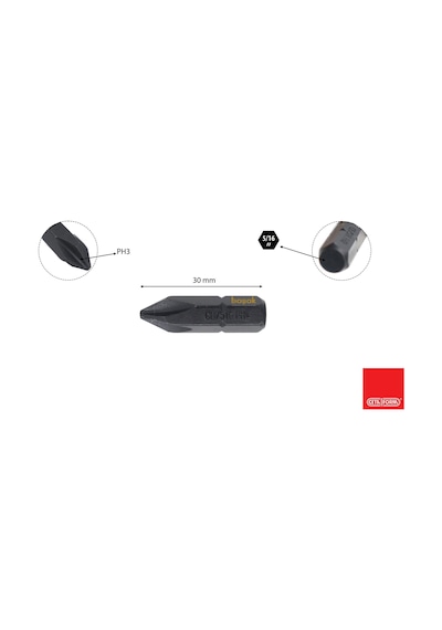 Ceta Form 5/16" Ph3x30 Mm Darbeli Kullanım İçin Yıldız Bits Uç Cb/516ph3
