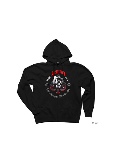 Lemmy Siyah Fermuarlı Kapşonlu Sweatshirt