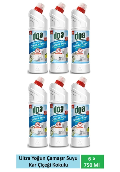 Doa Ultra Çamaşır Suyu Kar Beyazı 6 X 750 Ml 6'lı Set