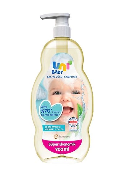 Uni Baby Bebek Saç ve Vücut Şampuanı 3 x 900 ML