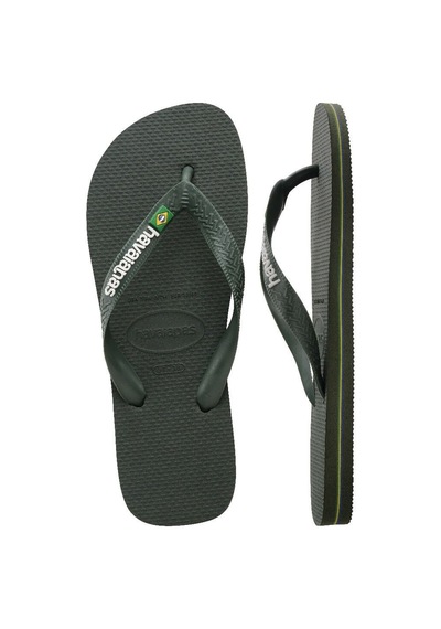 Brasil Logo Olive Green Unisex Terlik 39-40 Yeşil