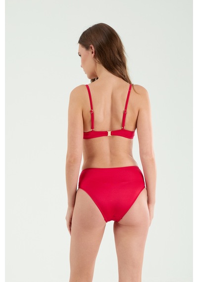 Louren Kadın Kırmızı/petrol Aksesuar Detaylı Kaplı Balenli Straplez Bikini Takımı Kırmızı Louren Kadın Kırmızı/petrol Aksesuar Detaylı Kaplı Balenli Straplez Bikini Takımı Kırmızı
