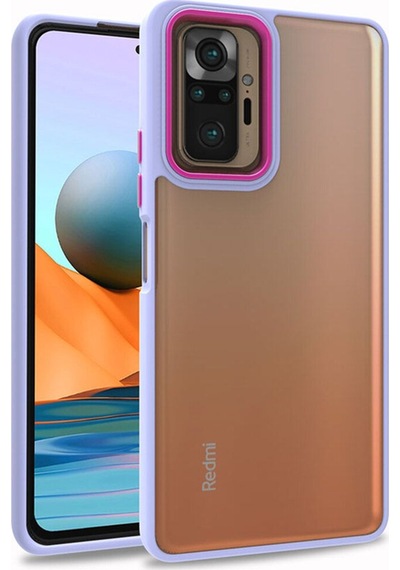 Xiaomi Redmi Note 10 Pro Kılıf Zore Flora Kapak Lila