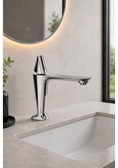 Vıta Kısa Lavabo Bataryası Parlak Krom