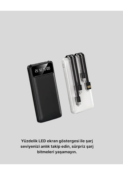 Hubrendy Tekno Taşınabilir 20.000 Mah Hızlı Şarj Powerbank 4 Çıkışlı Diğer