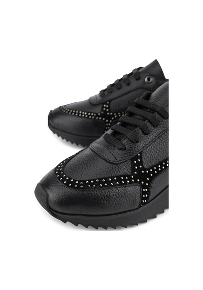 Tamer Tanca Kadın Hakiki Deri Siyah Floter Sneakers & Spor Ayakkabı 1201 4031 Bn Ayk Sk26-27 Syh Fltr/suet Kahverengi
