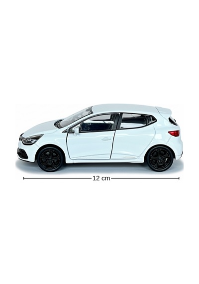 Beyaz 1:34 Ölçek Die Cast Kapıları Açılır Lisanslı Renault Clio Rs Oyuncak Metal Model Araba Çok Renkli