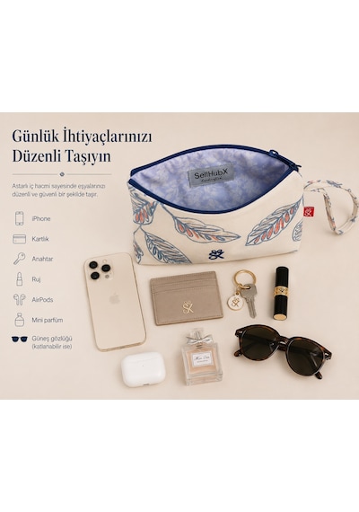 Sellhubx El Yapımı Desenli Kadın Bilek Çantası, Fermuarlı Astarlı Kumaş Portföy Çanta, İç Cepli 24 18 Cm Yeşil - Beyaz Sellhubx El Yapımı Desenli Kadın Bilek Çantası, Fermuarlı Astarlı Kumaş Portföy Çanta, İç Cepli 24 18 Cm Yeşil - Beyaz