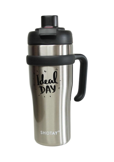 Shotay St-8919 Çift Kullanım Pipetli/rahat İçim Gri 1000ml Çelik Termos Diğer