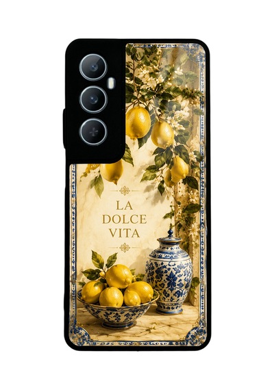 Realme C65 La Dolce Lemon Tasarımlı Glossy Telefon Kılıfı Yellow