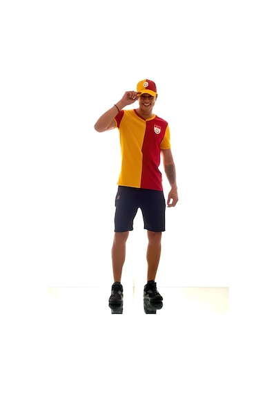 Gsstore Galatasaray Nostalji Lisanslı Sarı-Kırmızı Metin Oktay  T-shirt-Forma Kadın Erkek Çocuk Sarı - Kırmızı