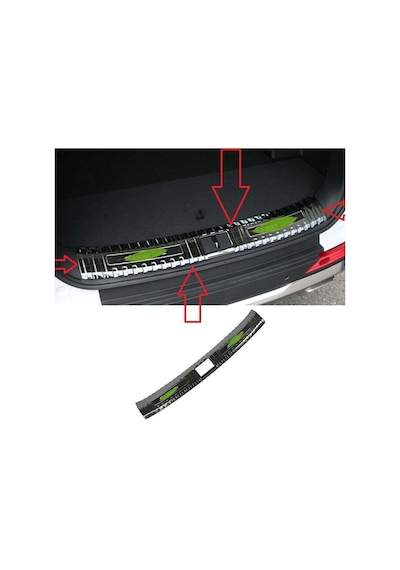 Hyundai Santa Fe 2006 2012 Arka Tampon Eşiği Krom