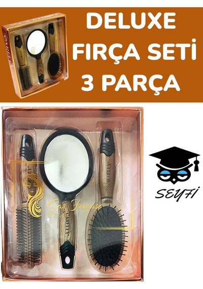 Deluxe Saç Fırçası Seti 3 Parça Cr-0642