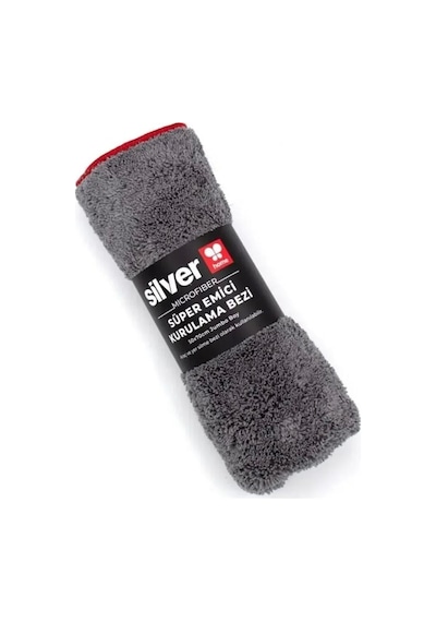 Silver Home Jumbo Mikrofiber Süper Emici Havlu Kurulama Temizlik Bezi - Gri - 50x70 Cm. - 1 Adet Gri