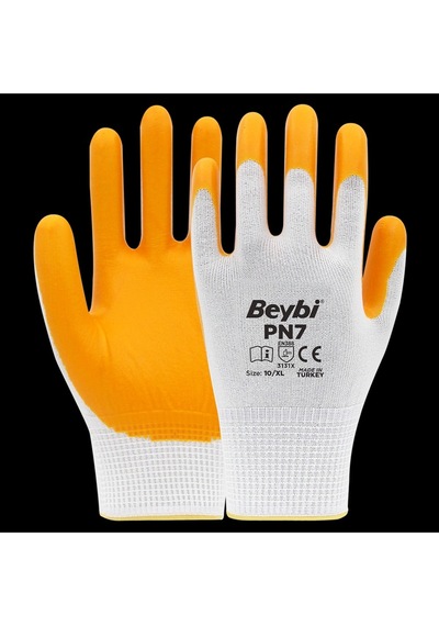 Nitril Kaplı Polyester Eldiven 10/xl Beden 1 Çift Sarı