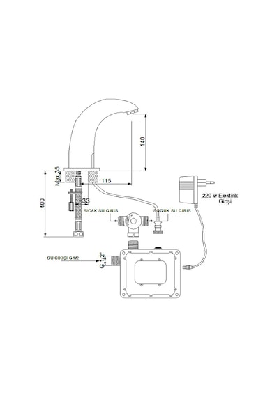 Newarc Elite Fotoselli Lavabo Bataryası
