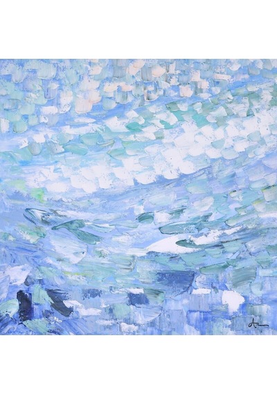Kabartma Soyut El Yapımı Yağlı Boya Tablo 96x94cm