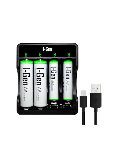 G479 4'lü Pil Şarj Aleti + 2 Adet Aa 2700 Mah + 2 Adet Aaa 900 Mah Şarjlı Kalem Pilli Set 1.2v