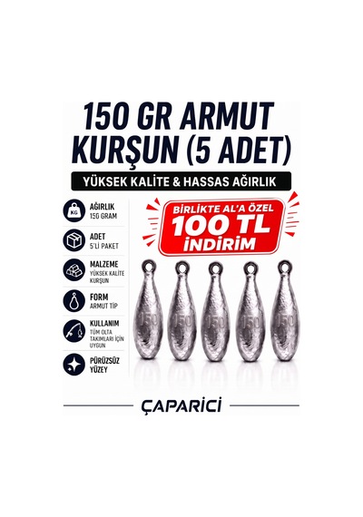 150 Gr Armut Dip Kurşunu 5 Adet Nazar Için Kurşun Kolay Eriyen Kurşun