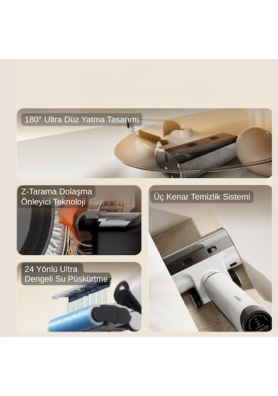 Uwant  D500  Vakum + Mop Kendini Temizleme Özellikli 17.000Pa Islak Kuru Şarjlı Süpürge