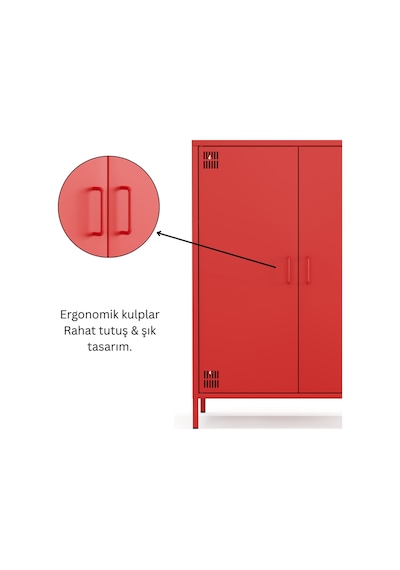Pera Metal Dolap 2 Kapılı 80,50 X 40 X 109,50 Cm - 9 Renk Seçeneği Bulunmaktadır Ral 3020 Kırmızı Pera Metal Dolap 2 Kapılı 80,50 X 40 X 109,50 Cm - 9 Renk Seçeneği Bulunmaktadır Ral 3020 Kırmızı