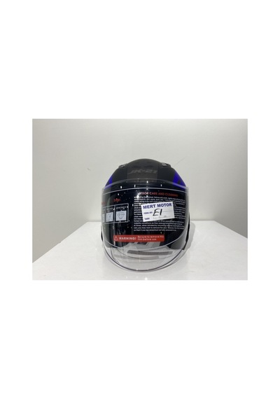 Jk 512 Güneş Vizörlü Mat Mavi-siyah Açık Kask