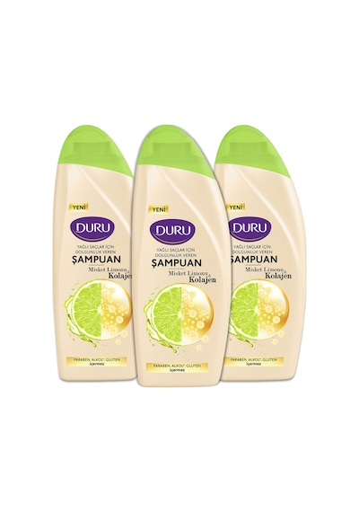 Misket Limonu&kolajen Yağlı Saçlar İçin Şampuan 3x500 Ml Tüm Saç Tipleri Misket Limonu&kolajen Yağlı Saçlar İçin Şampuan 3x500 Ml Tüm Saç Tipleri
