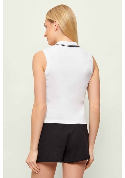 Guess Kadın Polo Yaka T-shirt Beyaz