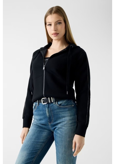 Guess Hody Stras Taşlı Kadın Sweatshirt W6yq16k4354 Siyah