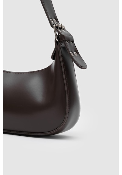 Shule Bags Muse Oval Baget Çanta Acı Kahve Acı Kahve