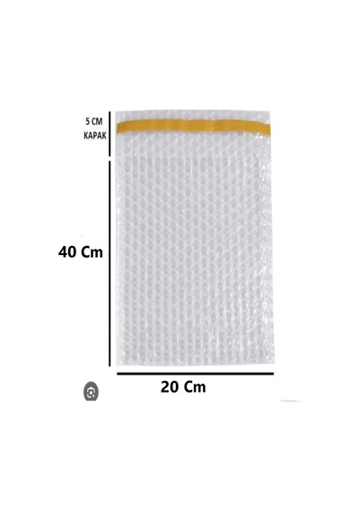 Balonlu Patpat Torba, Bantlı Baloncuklu Torba-zarf 20cm En X 40cm Boy + 5cm Kapak 50 Adet