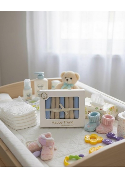 Pamuk Bebek Ağız Mendili 7 Set Emzirme Mendili Ultra Yumuşak Yıkanabilir & Nefes Alabilen