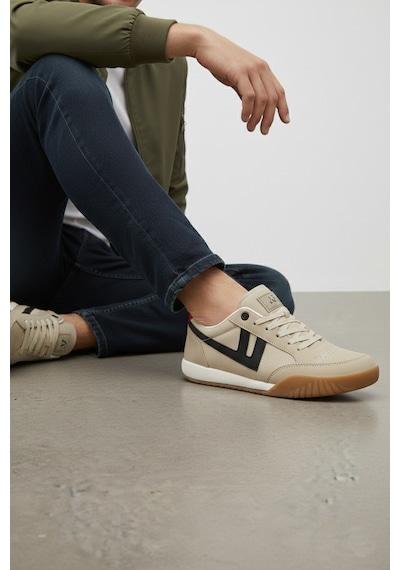 Letao Kauçuk Kaymaz Tabanlı Retro Sneaker Günlük Spor Ayakkabı Bej