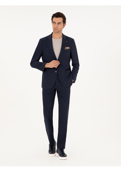 Cacharel Koyu Lacivert Slim Fit Takım Elbise Cacharel Koyu Lacivert Slim Fit Takım Elbise