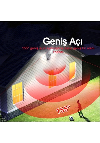 600w Güneş Enerjili Dış Mekan Lamba Ip65 Su Geçirmez Uzaktan Kumandalı Ultra Parlak Led Aydınlatma