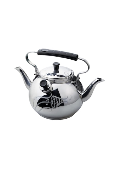 Yek Outdoor N 20 Çift İbrikli Lüks İşlemeli Alüminyum Çaydanlık 2,5 Litre Gri