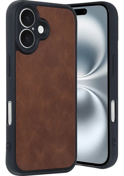 Ankaverse iPhone Uyumlu 16 Kılıf Aras Deri Kapak - Taba