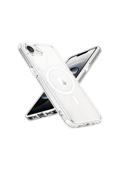Apple Uyumlu iPhone 16e Uyumlu Kılıf Magneticsafe Şeffaf Silikon - Şeffaf