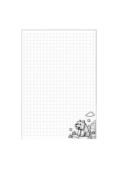 Minecraft Temalı A5 Kareli Spiralli Defter 60 Yaprak Okul Ve Not Defteri Yeşil