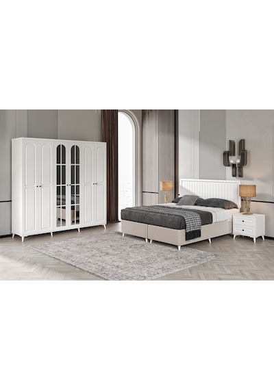 Roma 6 Kapaklı Komple Mdf Yatak Odası Takımı