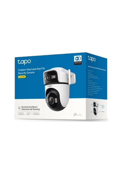 C545d 2k Çift Lensli Dış Mekan Güvenlik Kamerası 165 Geniş Açı + Telefoto Lens Ip66 Aı Takip Renkli Gece Görüşü Ethernet Bağlantı İki Yönlü Ses Yerel & Bulut Depolama